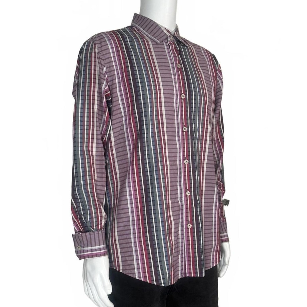 Tommy Bahama Mens Striped Long Sleeve Button Down Shirt Size Large - Picture 9 of 13